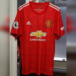 Authentic Manchester United Team Jersey - Adidas - Men's Size Large